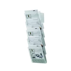 Image of Placativ Helit Transparent Grey 5-Pocket A4 Literature Display H61031
