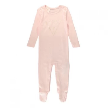 Image of Guess Guess Triangle Logo All In One Feet Baby - Ballerina G6A5