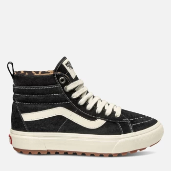 Image of Vans Womens Suede Sk8-Hi Mte 1 Trainers - Black/Leopard - UK 4