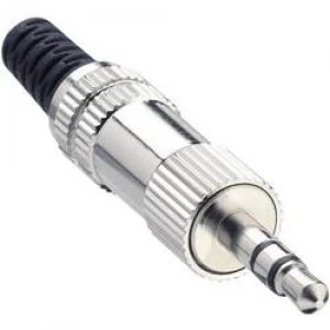 Image of 3.5mm audio jack Plug straight Number of pins 3 Stereo Silver Lumberg KLS 44