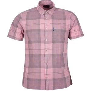 Image of Barbour Mens Tartan 17 S/S Summer Shirt Faded Pink Large