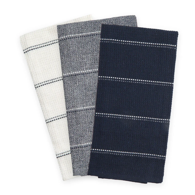 Image of Emma Barclay Emma Barclay Utopia 3 Pack Kitchen Tea Towel Set - Blue Tea Towel Unisex
