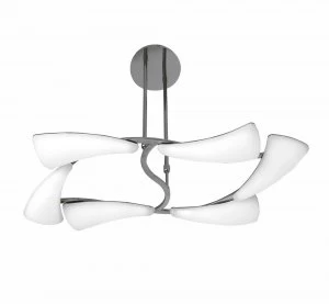 Image of Telescopic 36W LED Rectangular 3000K, 3240lm, Polished Chrome, Frosted Acrylic