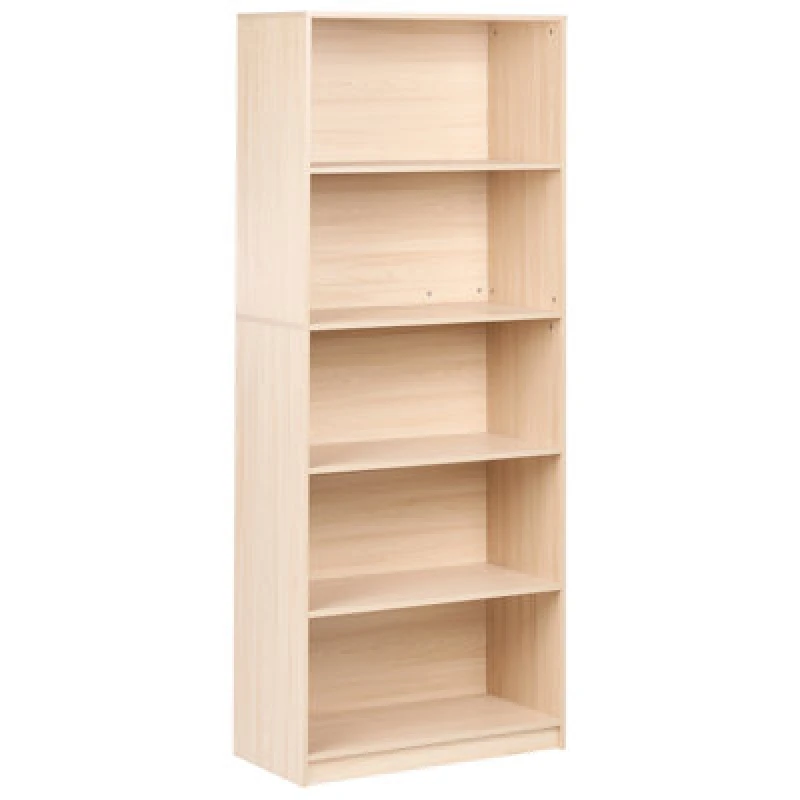 Image of Beliani 5 Tier Bookcase Zehna 197cm Light Brown