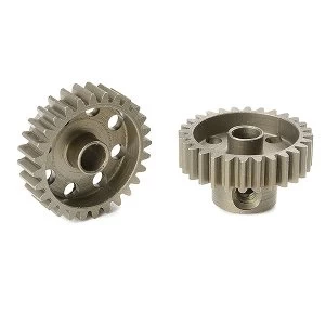 image of Corally 48 Dp Pinion Short Hardened Steel 28 Teeth Shaft Dia. 3.17Mm