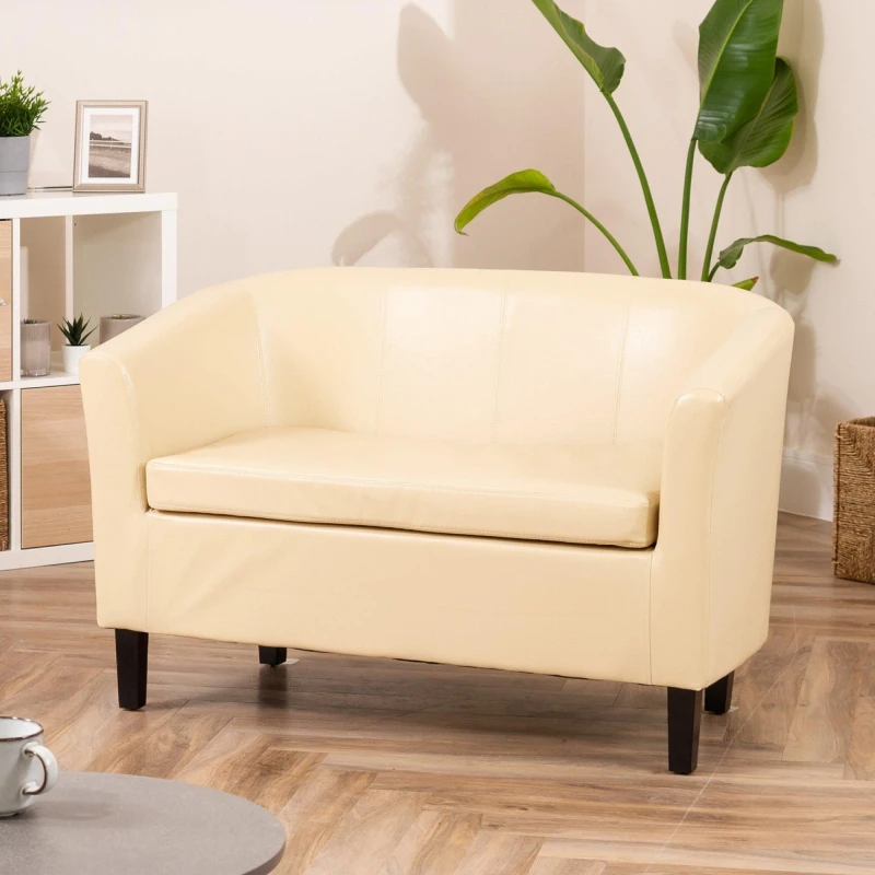 Image of Artemis Home Meriden 2 Seat Tub Sofa in Cream Cream Unisex