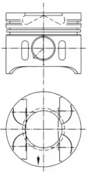 Image of Piston 97409600 by Kolbenschmidt