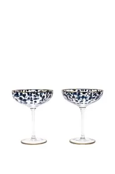 Image of Set of 2 Leopard Print Cocktail Glasses