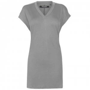 image of Firetrap Blackseal Drape Long Line Top - Grey