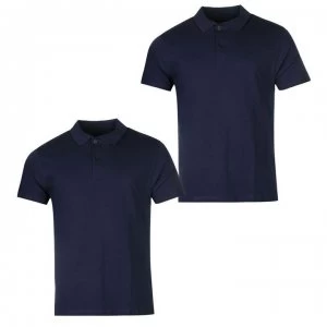 Image of Donnay Two Pack Polo Shirts Mens - Navy