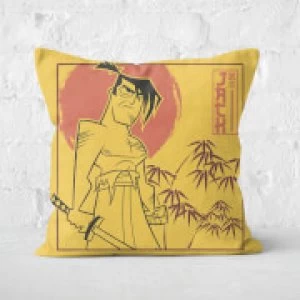 Image of Samurai Jack Jack Vs Aku Square Cushion - 50x50cm - Soft Touch