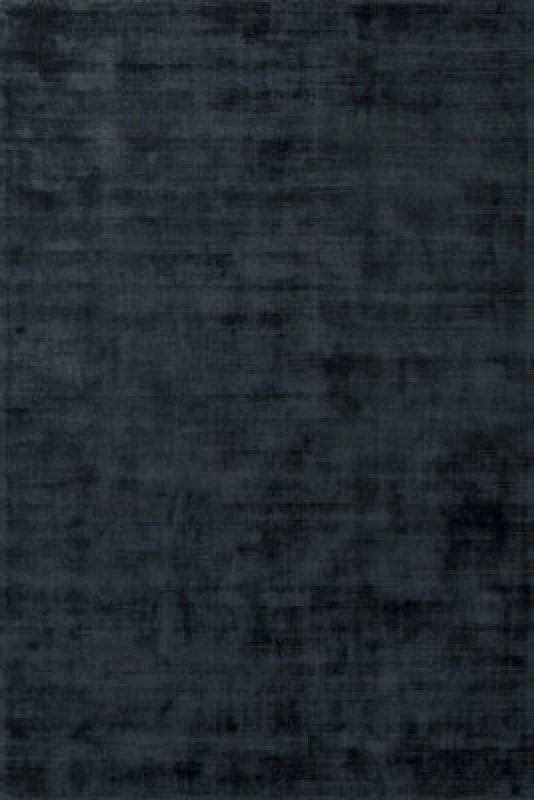 Image of The Rugs Vikosa Jane Viscose Soft Plain Rug Living Room In Black