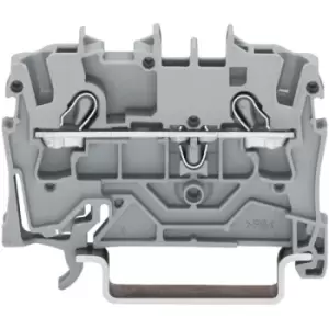 Image of WAGO 2002-1201 2 Conductor Ex e II Through Terminal Block Grey