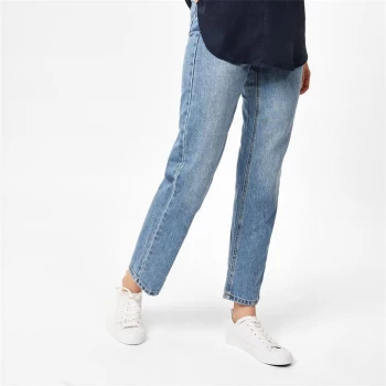 Image of Jack Wills Maddison High Rise Straight Leg Jeans - Mid Indigo