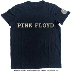 Image of Pink Floyd - Logo & Prism Unisex Large T-Shirt - Blue