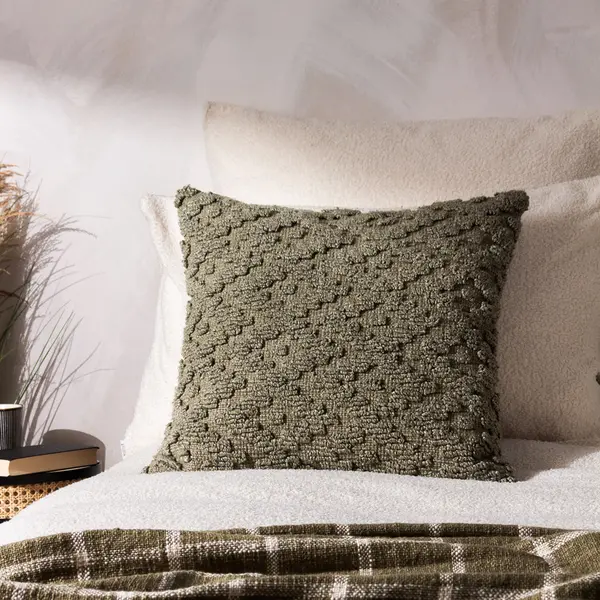 Image of Calvay Cushion Lichen, Lichen / 50 x 50cm / Polyester Filled