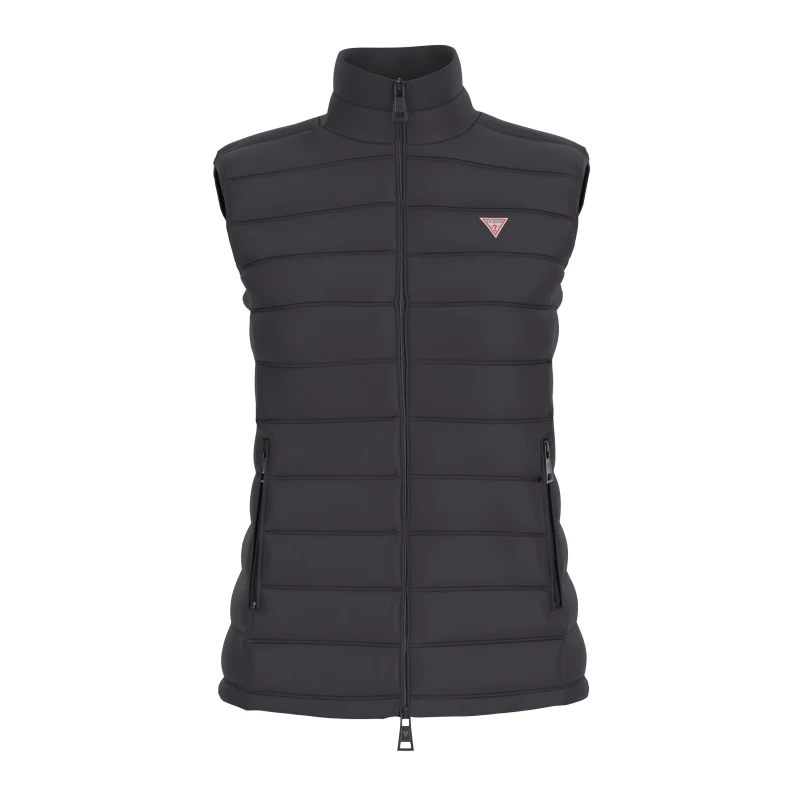 Image of Guess Womens Puffer Sleeveless Gilet Jet Black A996 female 12 (M)