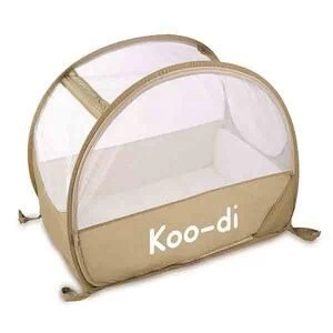 image of Koo-di Pop Up Travel Cot Bubble Cafe Creme Brown