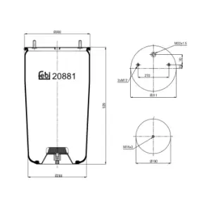 Boot Air Spring suspension 20881 by Febi Bilstein