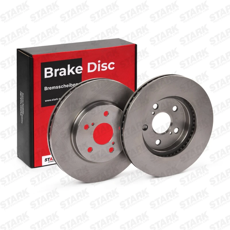 Image of STARK SKBD-0022347 Brake disc Front Axle, Vented, Cast Iron, Uncoated, Untreated, without bolts/screws Cast Iron Brake Disc (82)