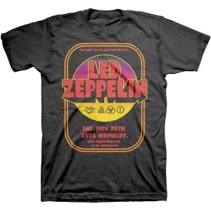 Image of Led Zeppelin - 1971 Wembley Unisex Large T-Shirt - Black