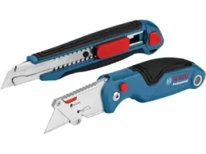 image of Bosch 1600A016BM Folding Knife Snap-Off Knife Set 2pc