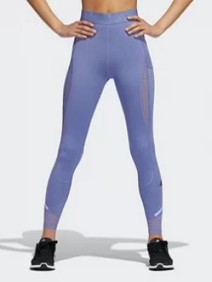 Image of adidas Techfit Heat.rdy 7/8 Leggings, Purple Size M Women