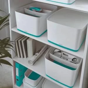 Image of Leitz MyBox Large Wth Lid WhiteIce Blue