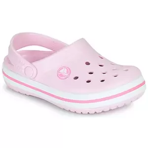 image of Crocs CROCBAND CLOG K Girls Childrens Clogs (Shoes) in Pink - Sizes 11 kid,13 kid,1 kid,3 kid,9 toddler,10 kid,12 kid,2 kid,Kid 1,5 toddler