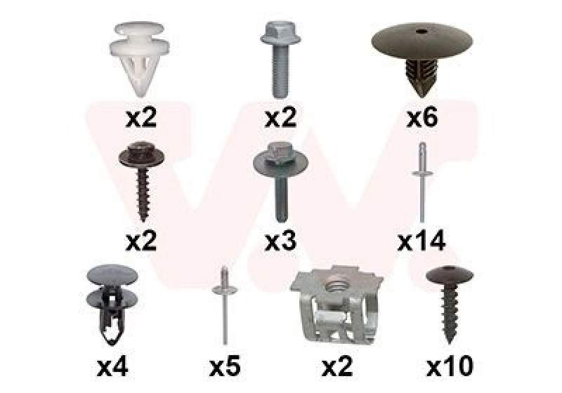 Image of VAN WEZEL Mounting Kit, bumper VAN WEZEL 4414794