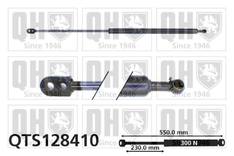 Image of QUINTON HAZELL Tailgate strut QUINTON HAZELL QTS128410