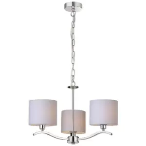 Image of Zumaline Carmen Multi Arm Pendant Ceiling Light, Beige, 3x E14