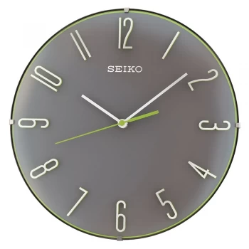 image of Seiko Clocks Grey & Green Wall Clock QXA672N