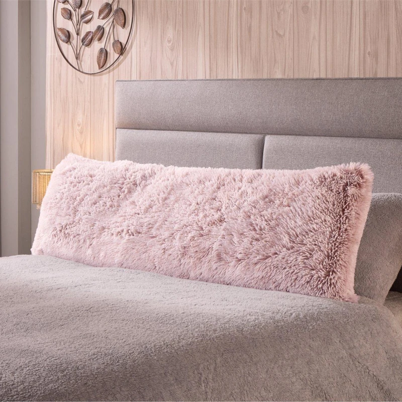 Image of Downland Long Haired Bolster Pillow Pillows One Size Pink 72042306000