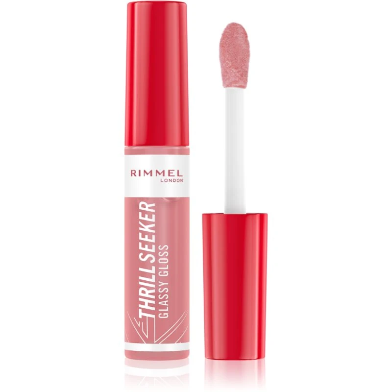 Image of Rimmel Thrill Seeker Glassy Gloss plumping lip gloss shade 700 Sprinkled Sugar 10 ml