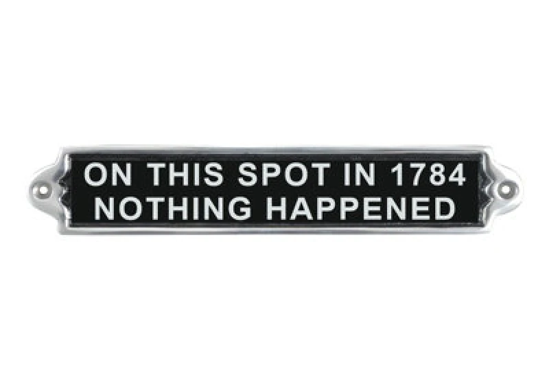 Image of Minster "on This Spot In 1784" Wall Plaque - Aluminium - L1 X W25 X H6 Cm