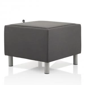 Image of Trexus Melia Footstool With Melamine Top Fabric Grey Ref BR000217