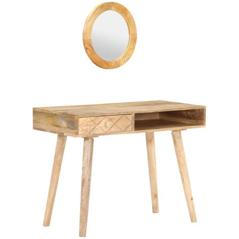 Image of VIDAXL Dressing Table 100x50x76cm Solid Mango Wood Vidaxl 8719883999067