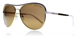 image of Michael Kors Vivianna I Sunglasses Gold / White 11122T Polariserade 58mm