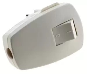Image of Kopp White Cable Mount 2P Mains Connector Plug, Rated At 16.0A, 250.0 V