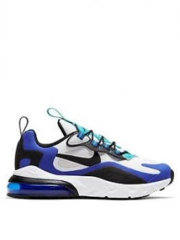 Image of Nike Air Max 270 React Childrens Trainers - White/Multi