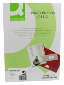 Image of Qconnect A4 Labels 105x148 Wht Pk100