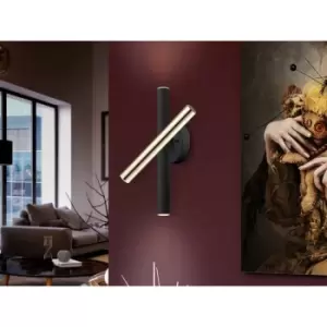 Schuller Varas - Integrated LED Wall Light, Glossy Gold, Matt Black