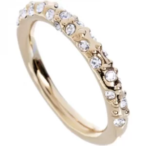 image of Ladies Karen Millen PVD Gold plated Crystal Sprinkle Ring Large