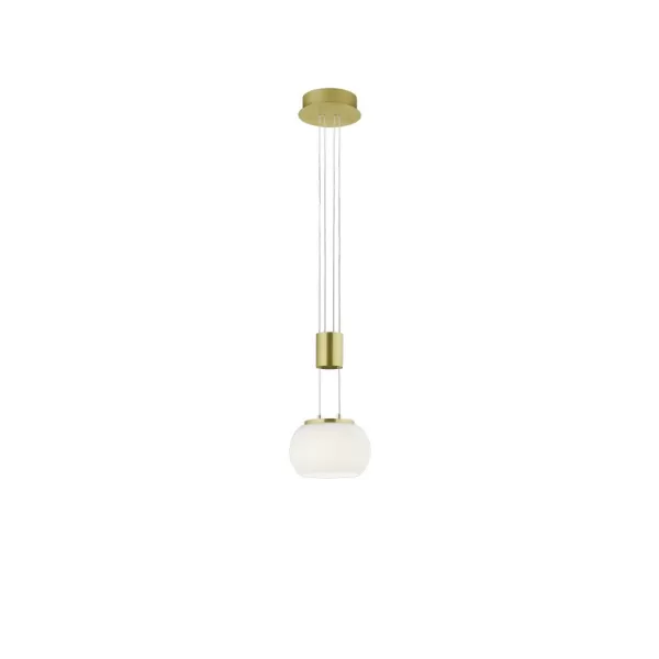 image of Madison Modern Dome Pendant Ceiling Light Brass Matt 3000K