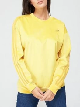 Image of adidas Originals Comfy Cords Sweater - Yellow, Size 6, Women