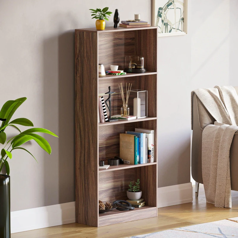 Image of Lassic Vida Designs Cambridge 4 Tier Large Bookcase Walnut unisex 4 Tier