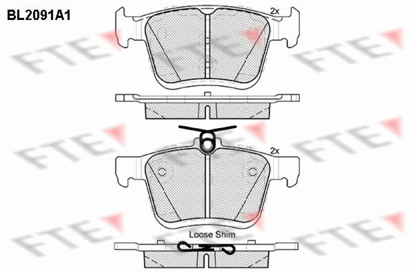 Image of Brake pad set FTE 9010676