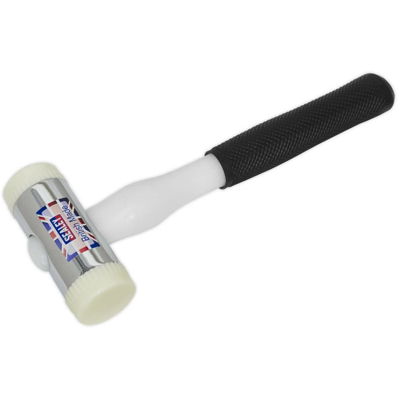 Image of Loops 1.75lb Nylon Faced Hammer - Chrome Plated Zinc Head - Durable Nylon Faces Multi