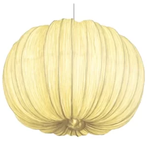 image of Pumpkin Spherical Pendant Ceiling Light Cream Silk